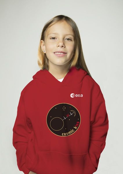 Cosmic Kiss Patch Hoodie for Children