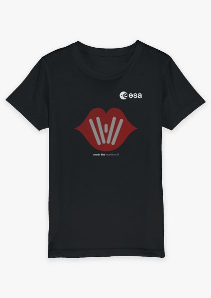 Cosmic Kiss Lips in Velvet T-shirt for Children