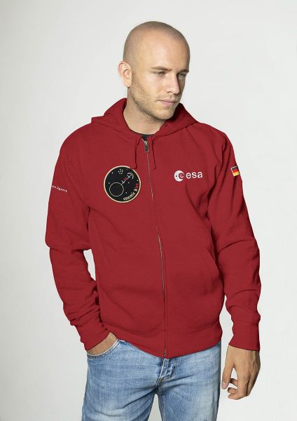 Cosmic Kiss Mission Patch Zip-Up Hoodie for Men