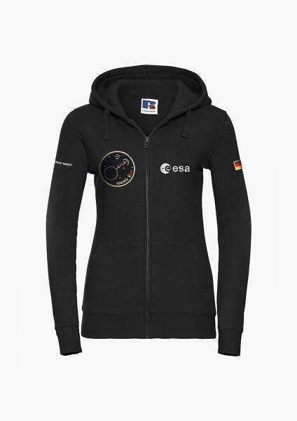Cosmic Kiss Mission Patch Zip-Up Hoodie for Women