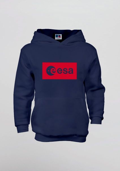 Red Rubber Relief Inverse ESA Logo Hoodie for Children