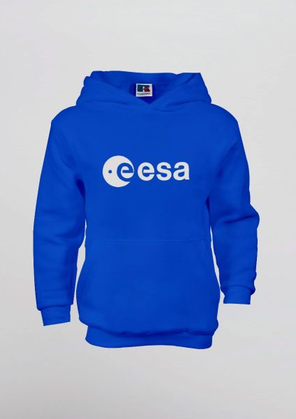 ESA logo in rubber relief hoodie for children
