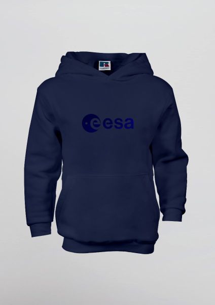 Blue ESA Logo in Velvet Hoodie for Children