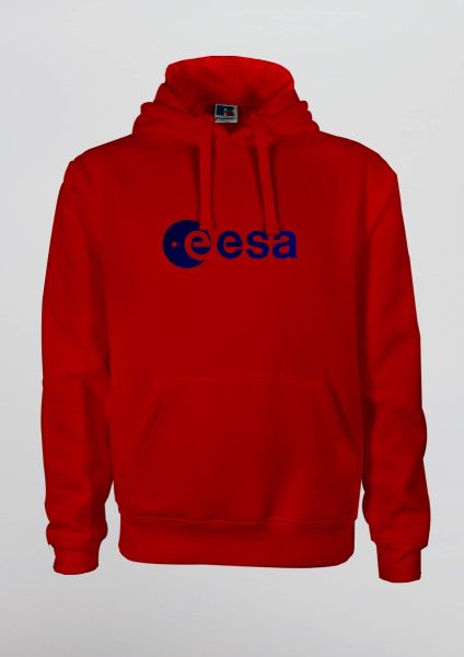 Blue ESA logo in Velvet Hoodie for Men