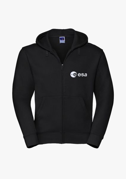 Men's zip-up hoodie with embroidered ESA logo