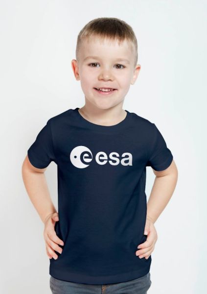 White ESA logo printed t-shirt for children