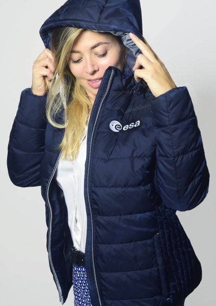 All-weather hooded thermal jacket with ESA logo for Women