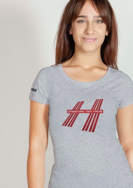 ISS embroidered t-shirt for women
