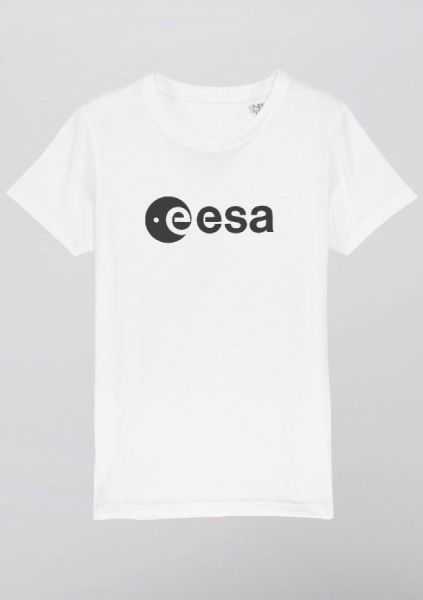 Black ESA Logo in Rubber Relief T-shirt for Children