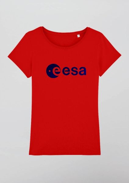 Blue ESA logo in Velvet T-shirt for Women