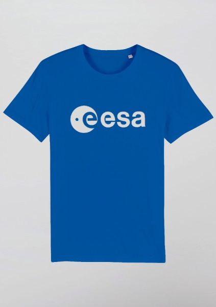 White ESA Logo in Rubber Relief T-shirt for Men
