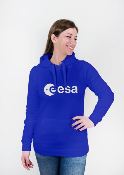 ESA logo in rubber relief hoodie for women