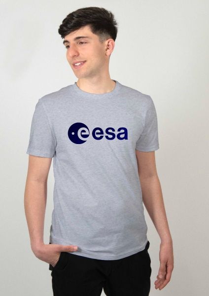 Blue ESA logo in Velvet T-shirt for Men
