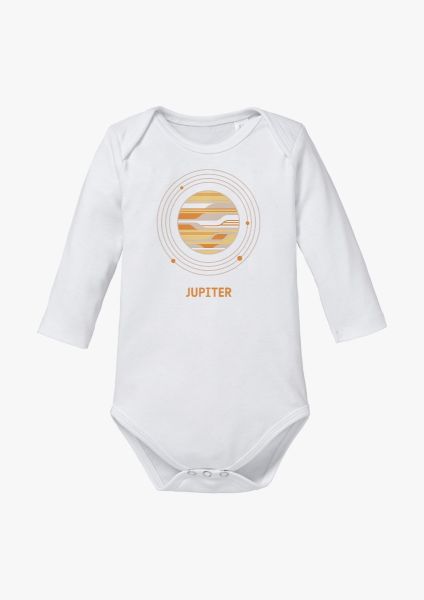 Long-sleeve baby romper with Jupiter