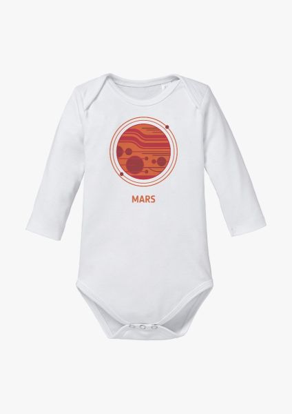 Long-sleeve baby romper with Mars