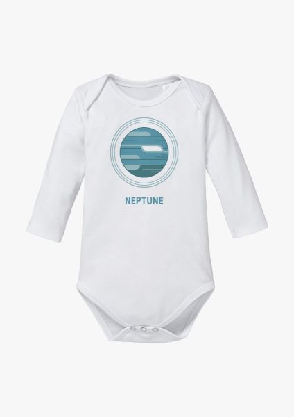 Long-sleeve baby romper with Neptune