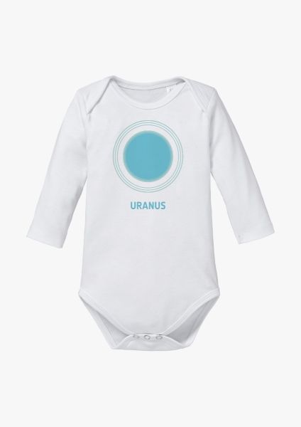 Long-sleeve baby romper with Uranus