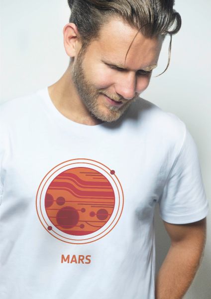 T-shirt with Mars for men