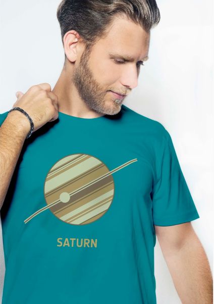 T-shirt with Saturn for men