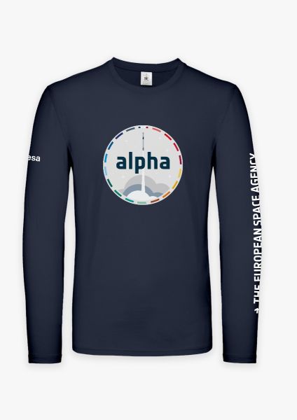 Alpha Patch in Rubber Relief Long-Sleeve T-shirt for Men 