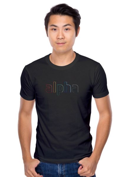 Alpha Neon in Rubber Relief T-shirt for Men