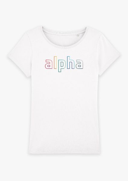 Alpha Neon in Rubber Relief T-shirt for Women
