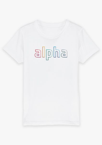 Alpha Neon in Rubber Relief t-shirt for Children