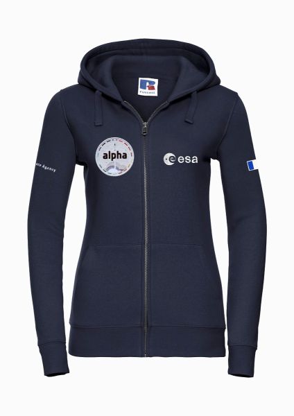 Alpha Mission Patch Zip-Up Hoodie for Women