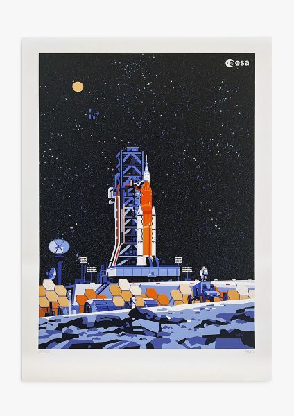 The journey starts here (Moon) by Matteo Berton Signed Print 50 X 70 cm