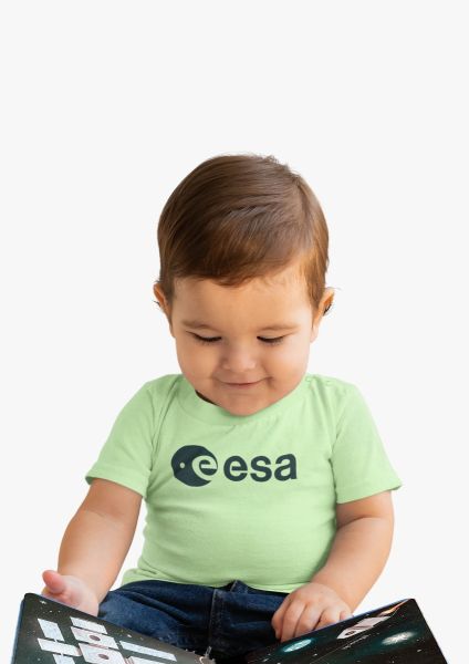 ESA logo blue printed t-shirt for babies
