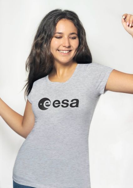 Black ESA Logo Printed T-shirt for Women