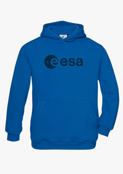 Blue ESA logo printed hoodie for children