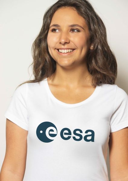 Blue ESA Logo Printed T-shirt for Women