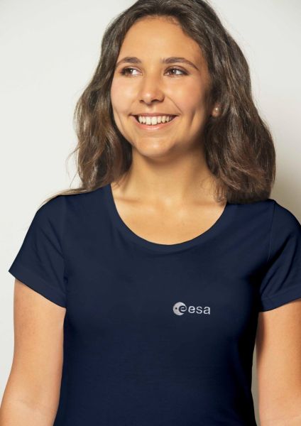 T-shirt with Embroidered Esa Logo for Women
