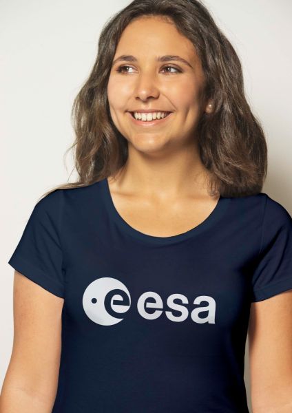 White ESA Logo Printed T-shirt for Women