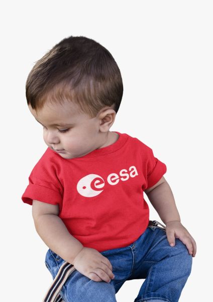 ESA logo white printed t-shirt for babies