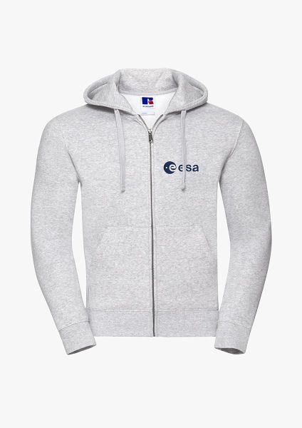 Men's zip-up hoodie with embroidered ESA logo