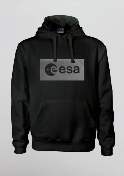 Grey Inverse ESA logo in Velvet Hoodie for Men