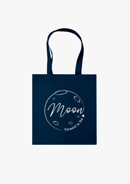 Forward to the Moon Calligraphic Shopper Bag 