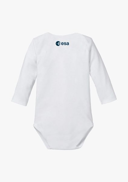 Forward to the Moon Calligraphic Baby Romper - Long Sleeve