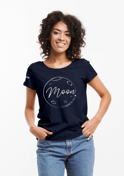 Forward to the Moon Calligraphic T-shirt for Women