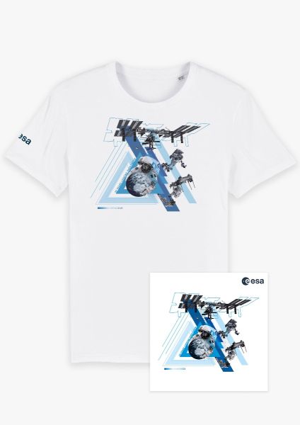 ISS 20 YEARS – ISS CONSTRUCTIVISM BLUE T-SHIRT AND POSTER SPACE PACK - MAN 