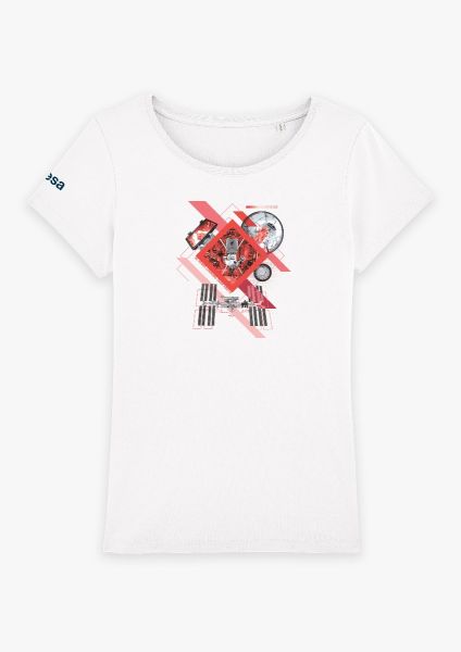 ISS 20 Years - ISS Constructivism red t-shirt for women