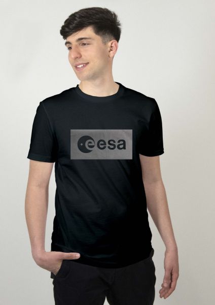 Grey Inverse ESA logo in Velvet T-shirt for Men