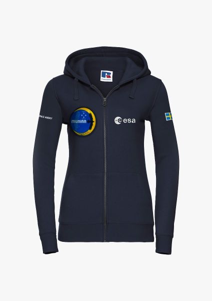Muninn mission patch Zip-up hoodie for women
