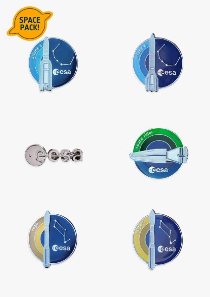 ESA Space Transportation Metal Pins Space Pack