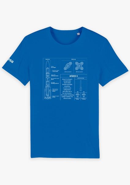 Ariane 6 Blueprint T-shirt for Adults