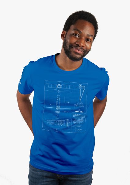 Ariane 6 Blueprint T-shirt for Adults