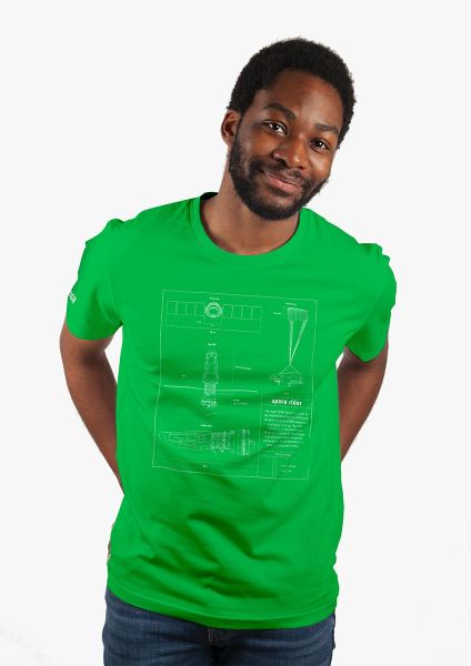 Space Rider Blueprint T-shirt for Adults
